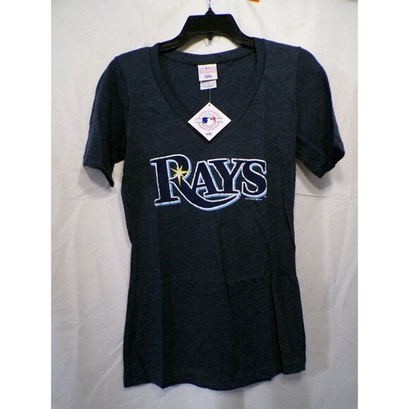 Unbranded Tops - Tampa Bay Rays Women's V-Neck T-Shirt M Navy